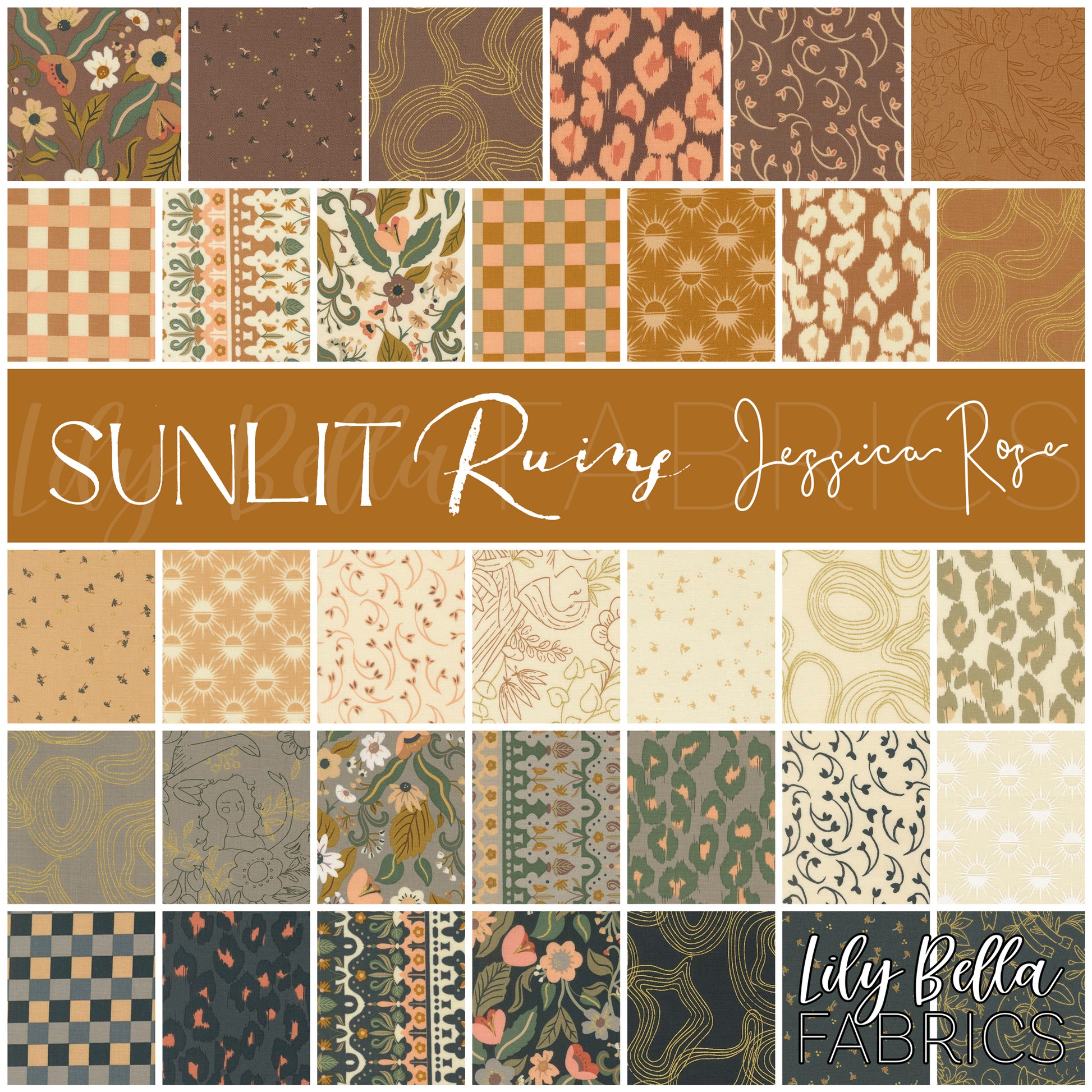 Sunlit Ruins Fabric Collection by Jessica Rose for Moda at Lily Bella Fabrics
