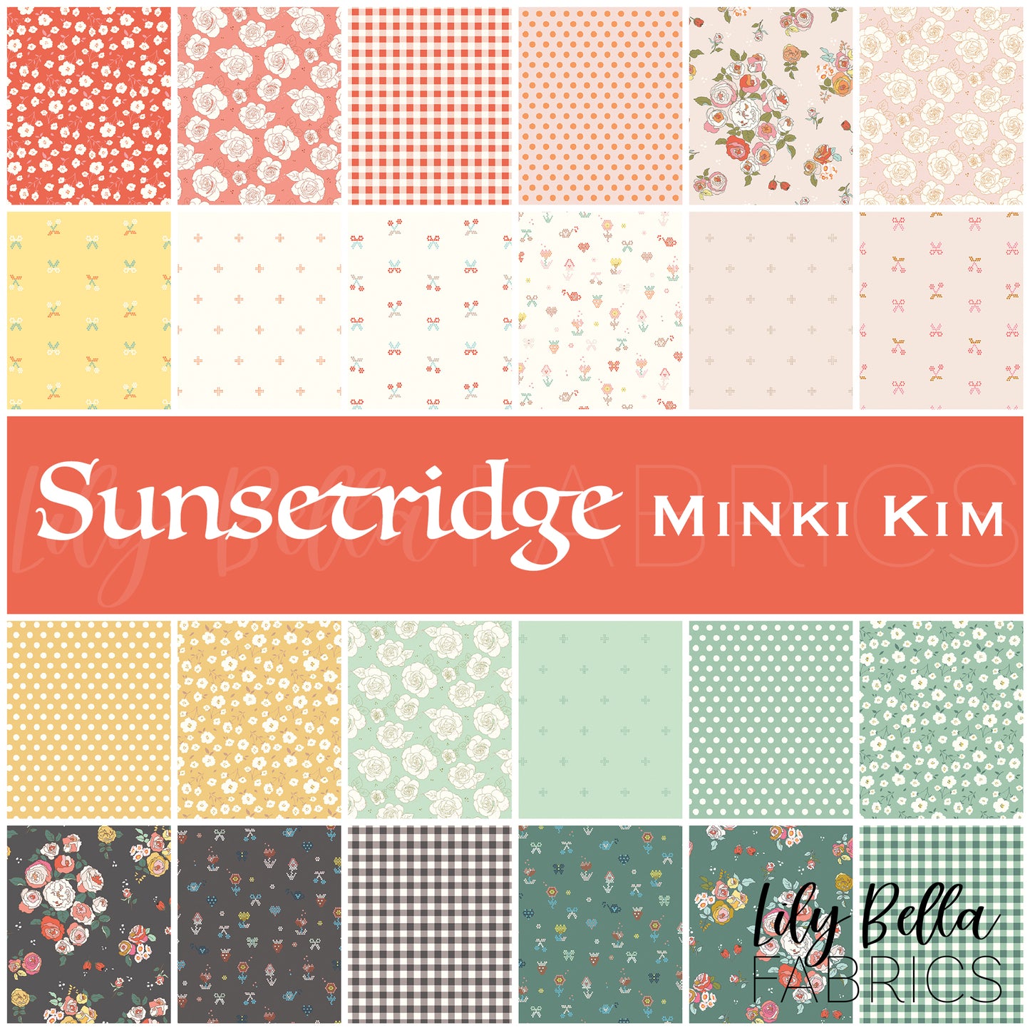 Sunsetridge Rolie Polie (40 pcs) by Minki Kim for Riley Blake