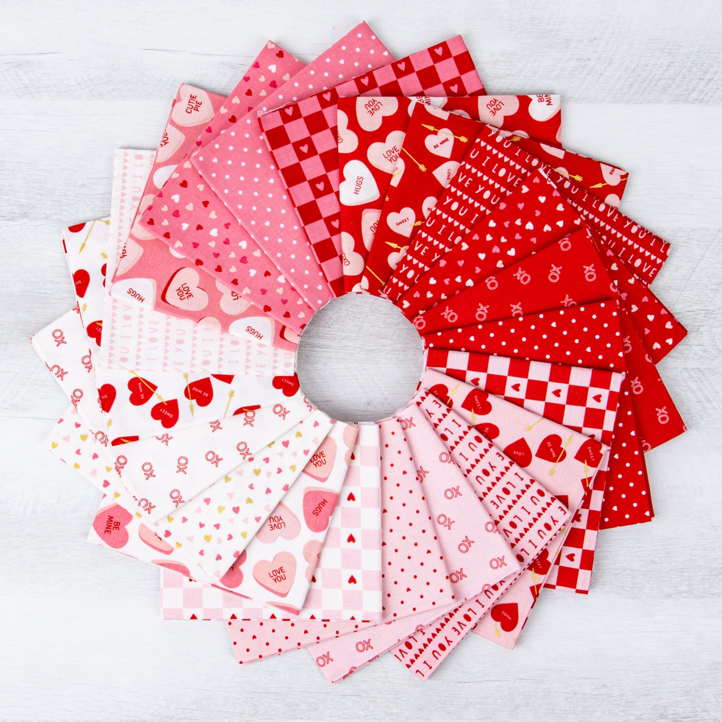 Sweetheart Fat Quarter Bundle (21 pcs) by My Mind's Eye for Riley Blake