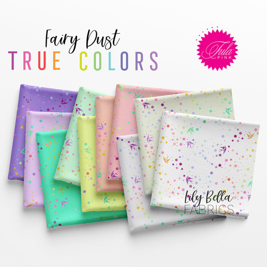 True Colors - Fairy Dust Fat Quarter Bundle (10 pcs) by Tula Pink for FreeSpirit