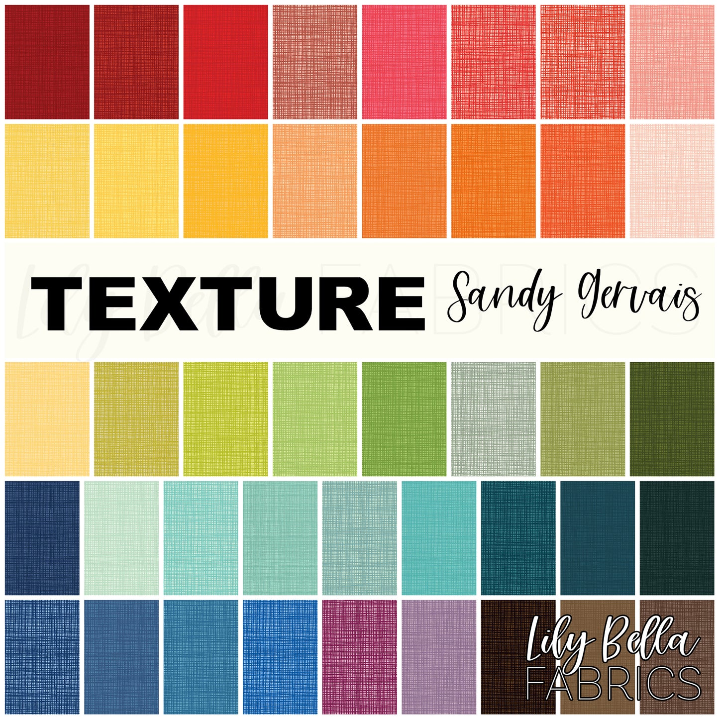 Texture 10 Inch Stacker (42 pcs) by Sandy Gervais for Riley Blake Designs