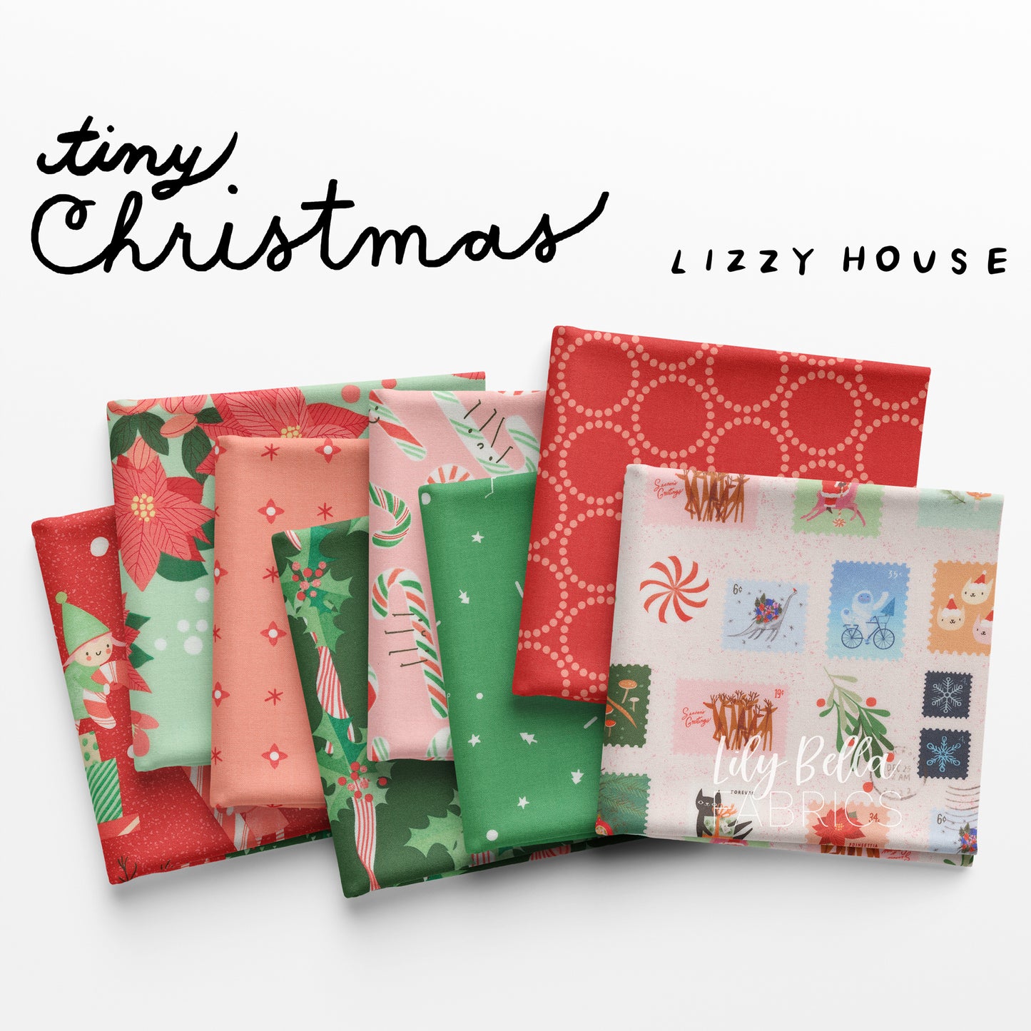 Tiny Christmas Layer Cake (42 pcs) by Lizzy House for Moda