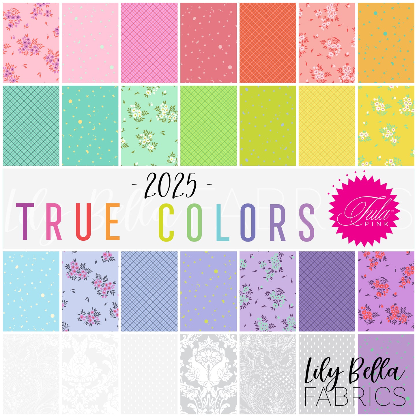 True Colors 2025 - Full Moon Forest II - Design Roll (40 pcs) by Tula Pink for FreeSpirit