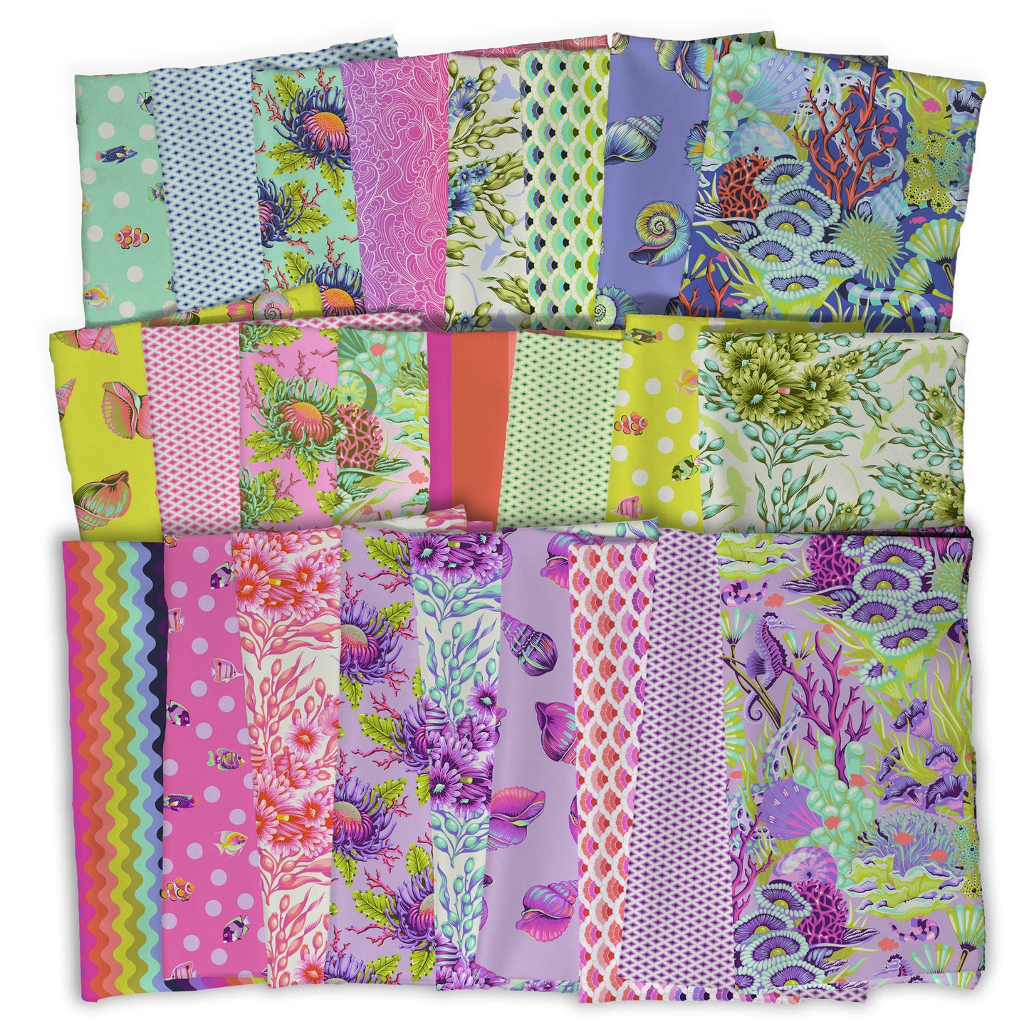 Floral Reef 10 Inch Charm Pack (42 pcs) by Tula Pink for FreeSpirit