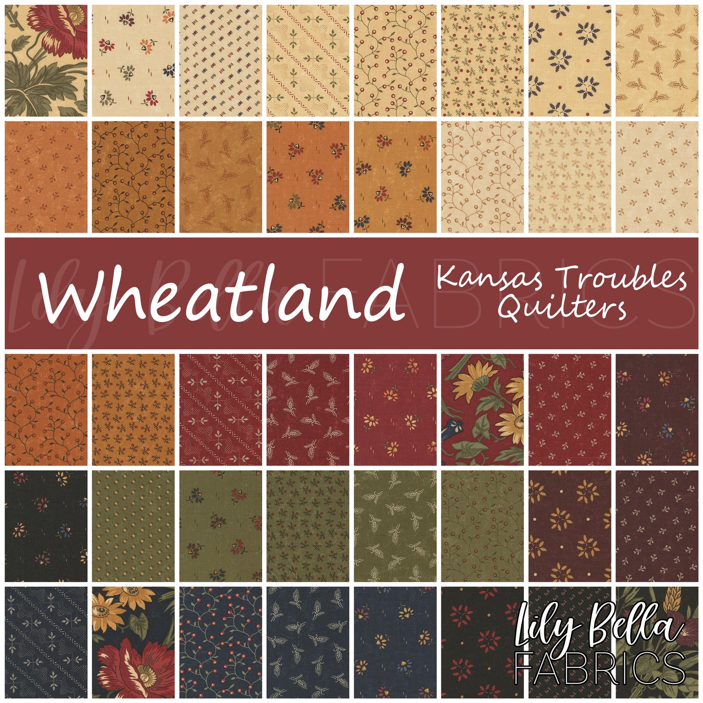 Wheatland Layer Cake (42 pcs) by Kansas Troubles Quilters for Moda
