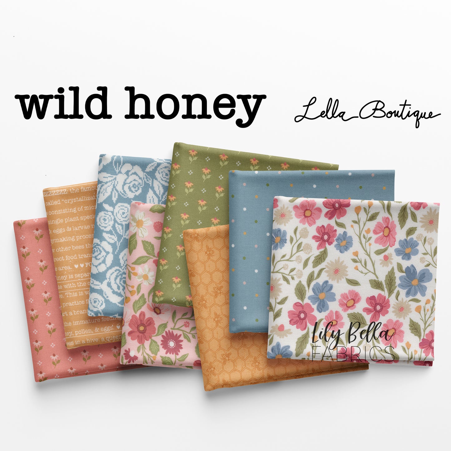 Wild Honey Jelly Roll (40 pcs) by Lella Boutique for Moda