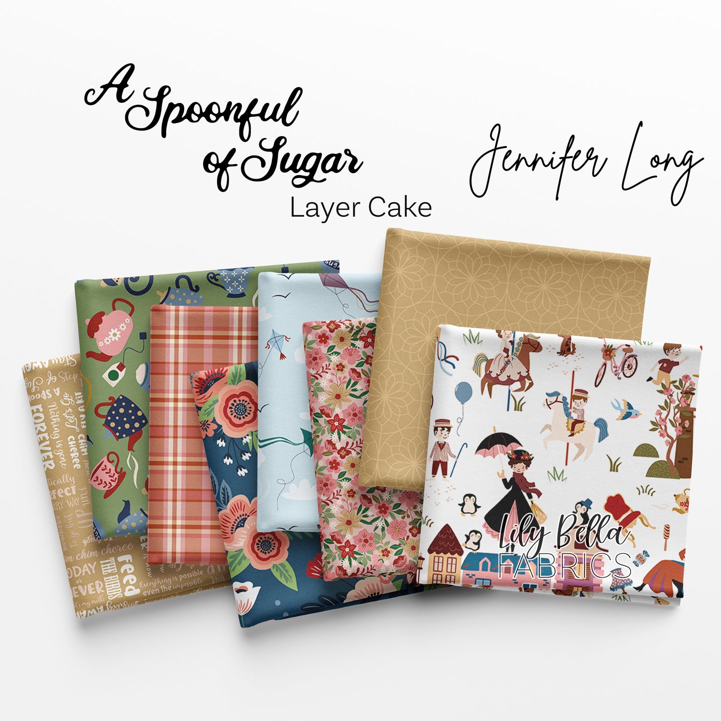 A Spoonful of Sugar 10 Inch Stacker (42 pieces) by Jennifer Long for Riley Blake Designs (10-17080-42)