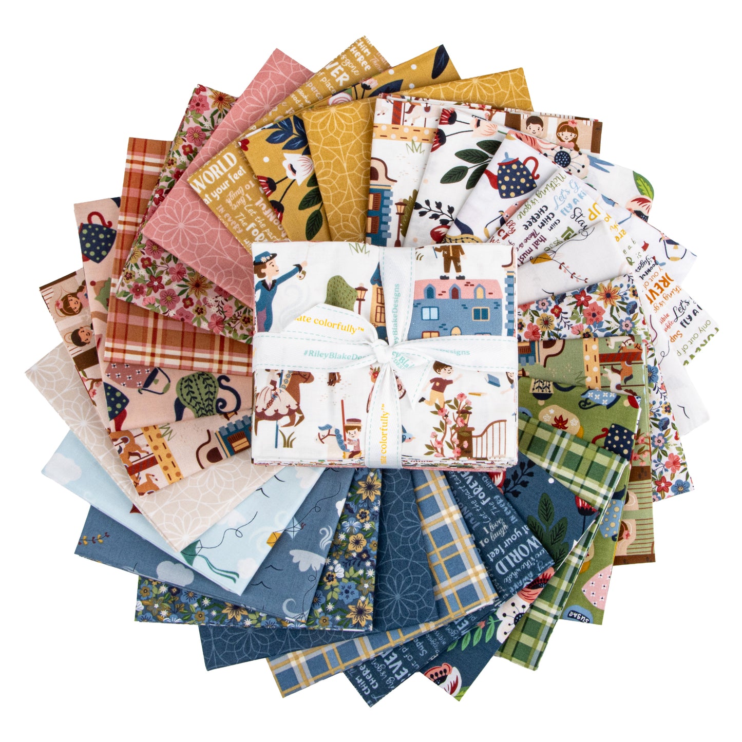 A Spoonful of Sugar Fat Quarter Bundle (25 pieces) by Jennifer Long for Riley Blake Designs (FQ-17080-25)
