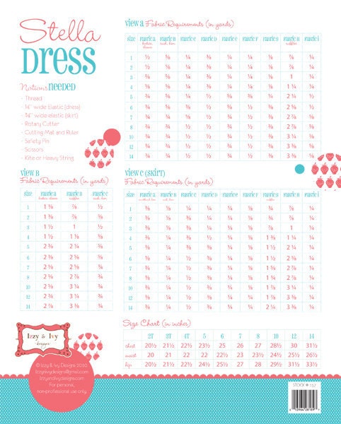 Stella Dress - Sewing Pattern - Izzy & Ivy Designs