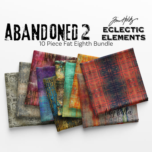 Abandoned 2 Fat Eighth Bundle (10 pieces) by Tim Holtz Eclectic Elements for FreeSpirit (TH.ABANDONED2.10FE)