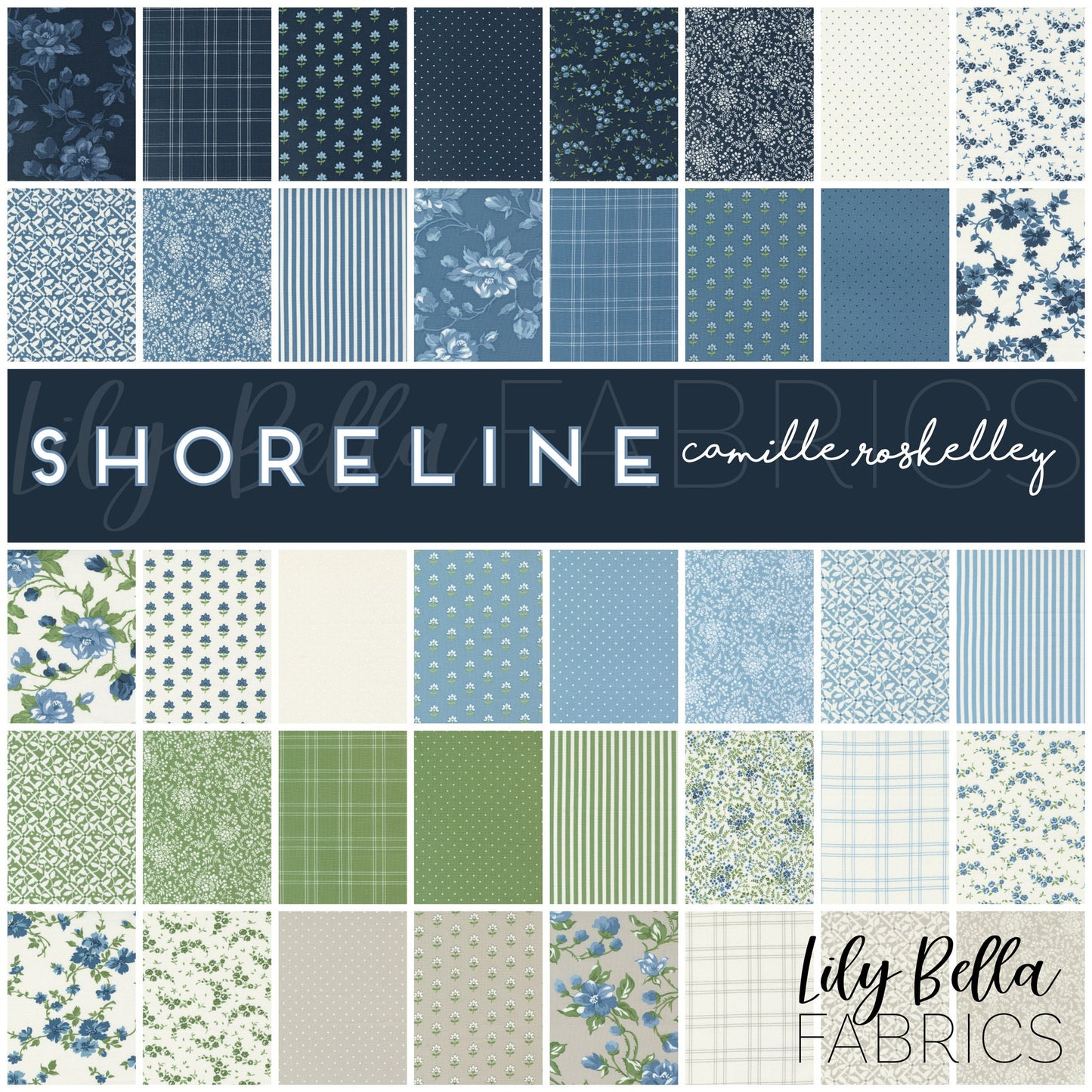 Shoreline Fat Quarter Bundle (40 pcs) by Camille Roskelley for Moda