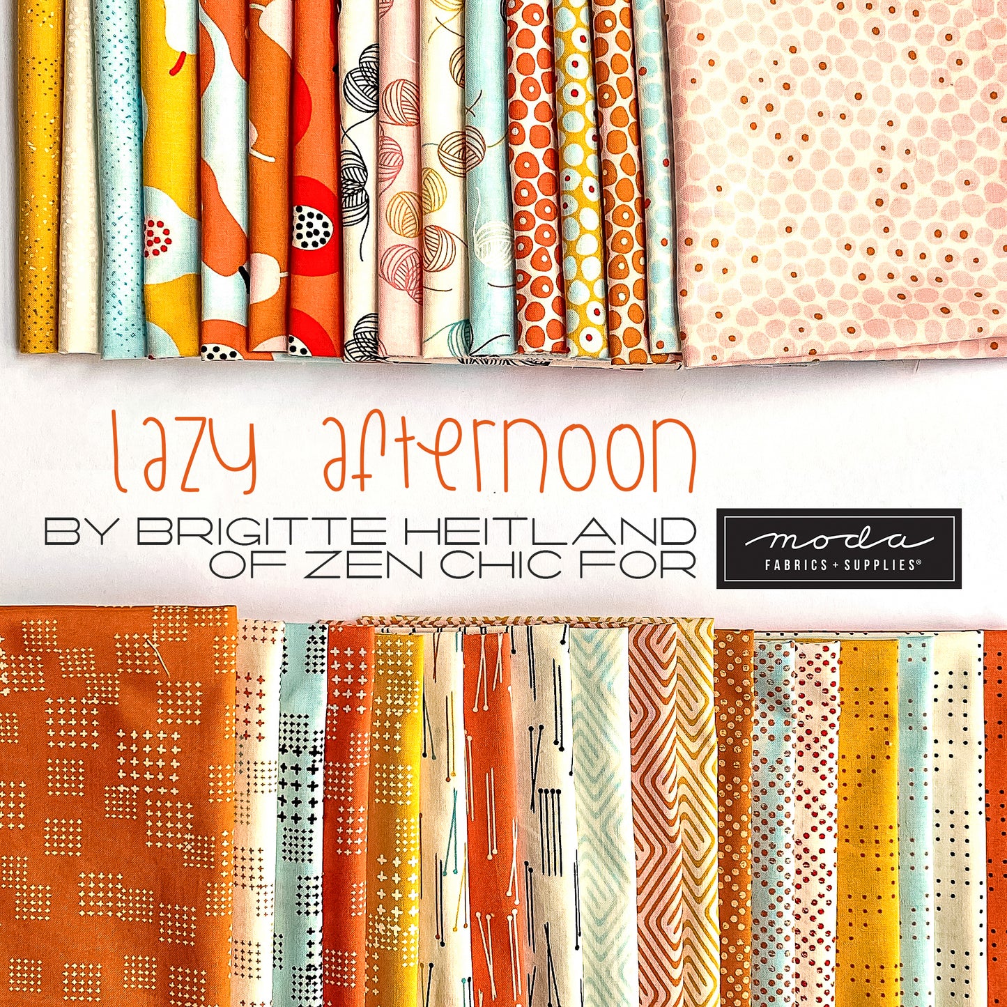 Lazy Afternoon Jelly Roll (40 pcs) by Zen Chic for Moda