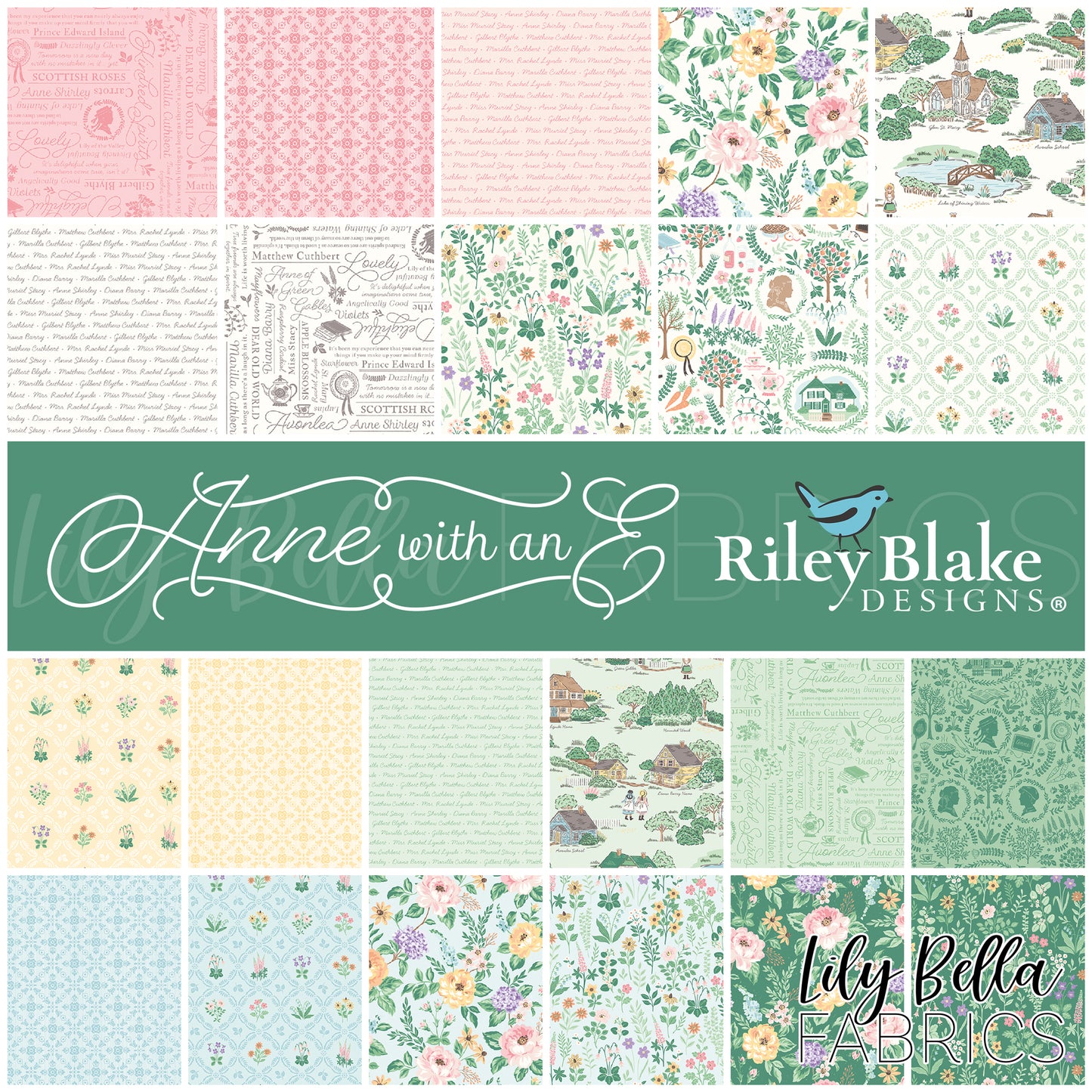 Anne with an E Fabric Collection by Riley Blake Designs at Lily Bella Fabrics