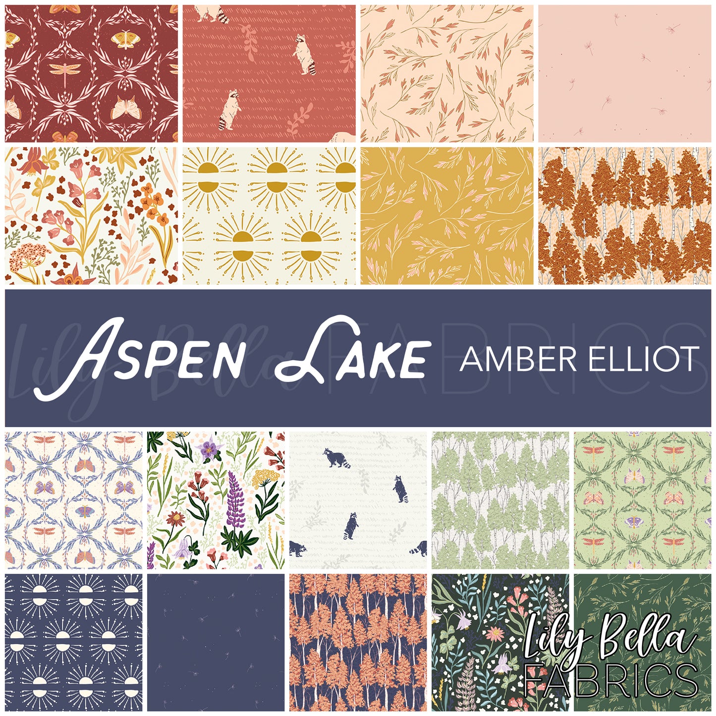 Aspen Lake Fabric Collection by Amber Elliot for Riley Blake Designs at Lily Bella Fabrics