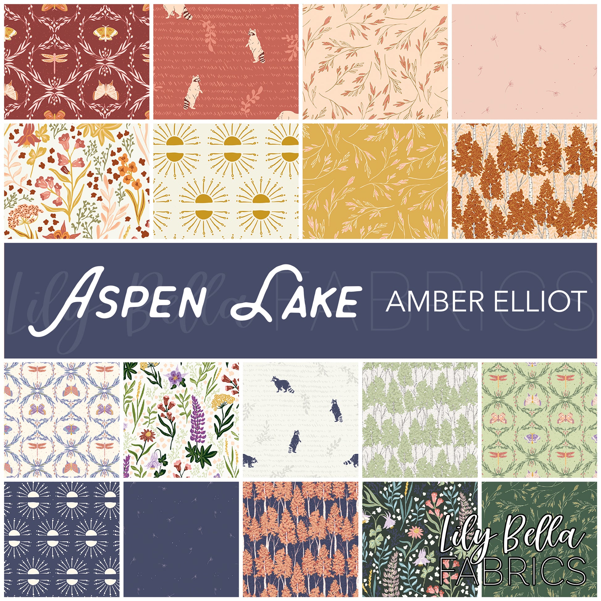 Aspen Lake Fabric Collection by Amber Elliot for Riley Blake Designs at Lily Bella Fabrics