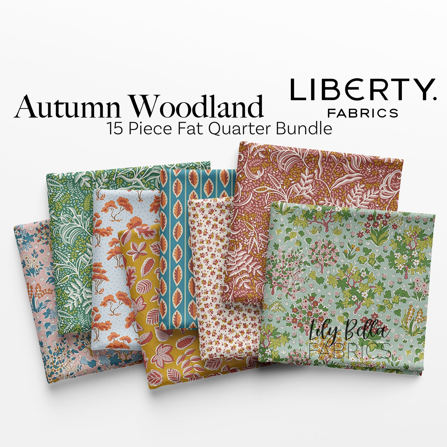 Autumn Woodland Fat Quarter Bundle (15 pieces) by Liberty Fabrics for Riley Blake Designs (FQ-LAUTUMN-15)