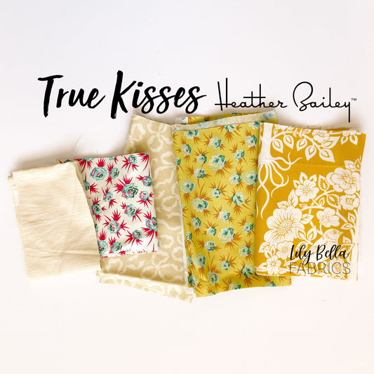 True Kisses - Gold Palette Scrap Bag (5 pcs) by Heather Bailey for Figo Fabrics