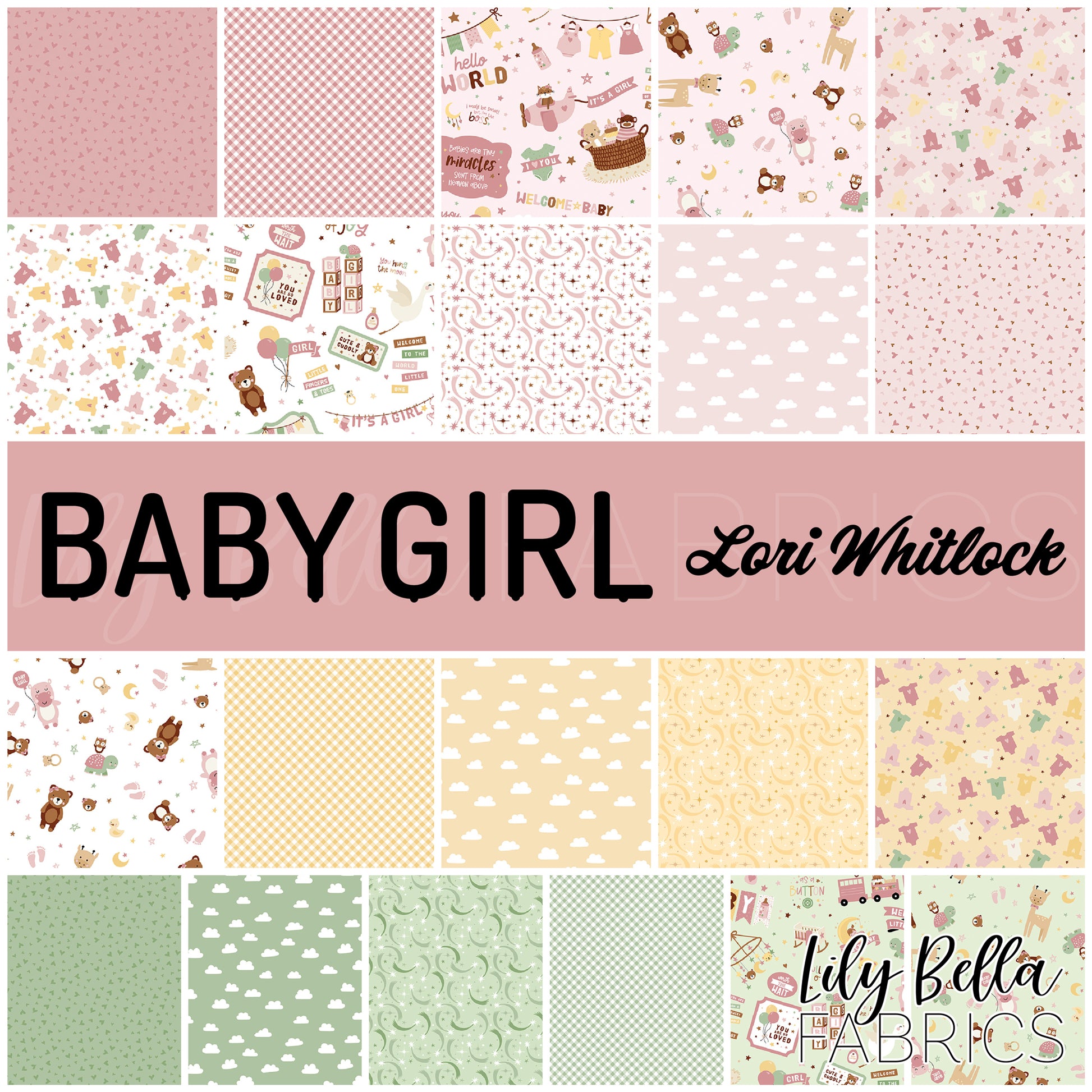 Baby Girl Fabric Collection by Lori Whitlock for Riley Blake Designs at Lily Bella Fabrics