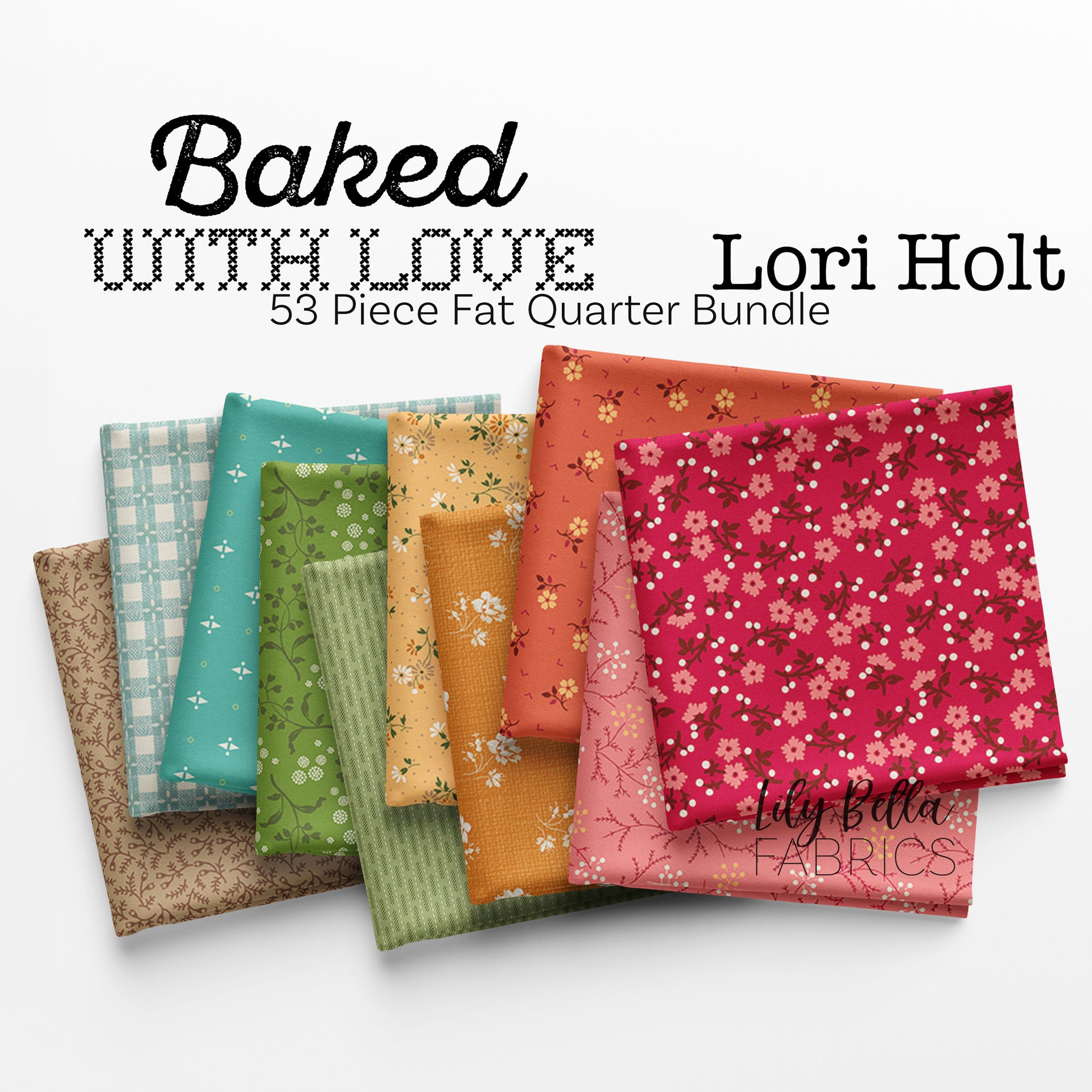 Baked with Love Fat Quarter Bundle (53 pieces) by Lori Holt for Riley Blake Designs (FQ-17780-53)