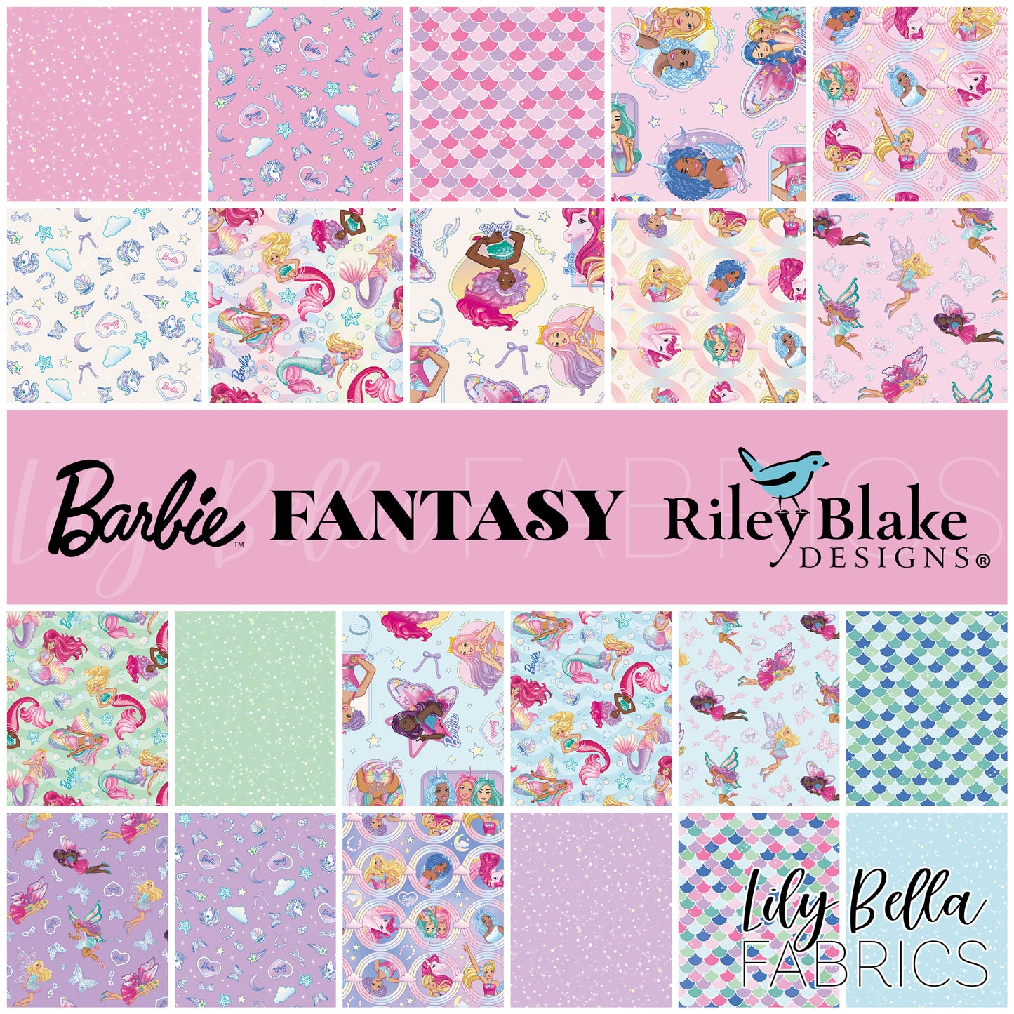 Barbie™ Fantasy Fabric Collection by Riley Blake Designs at Lily Bella Fabrics