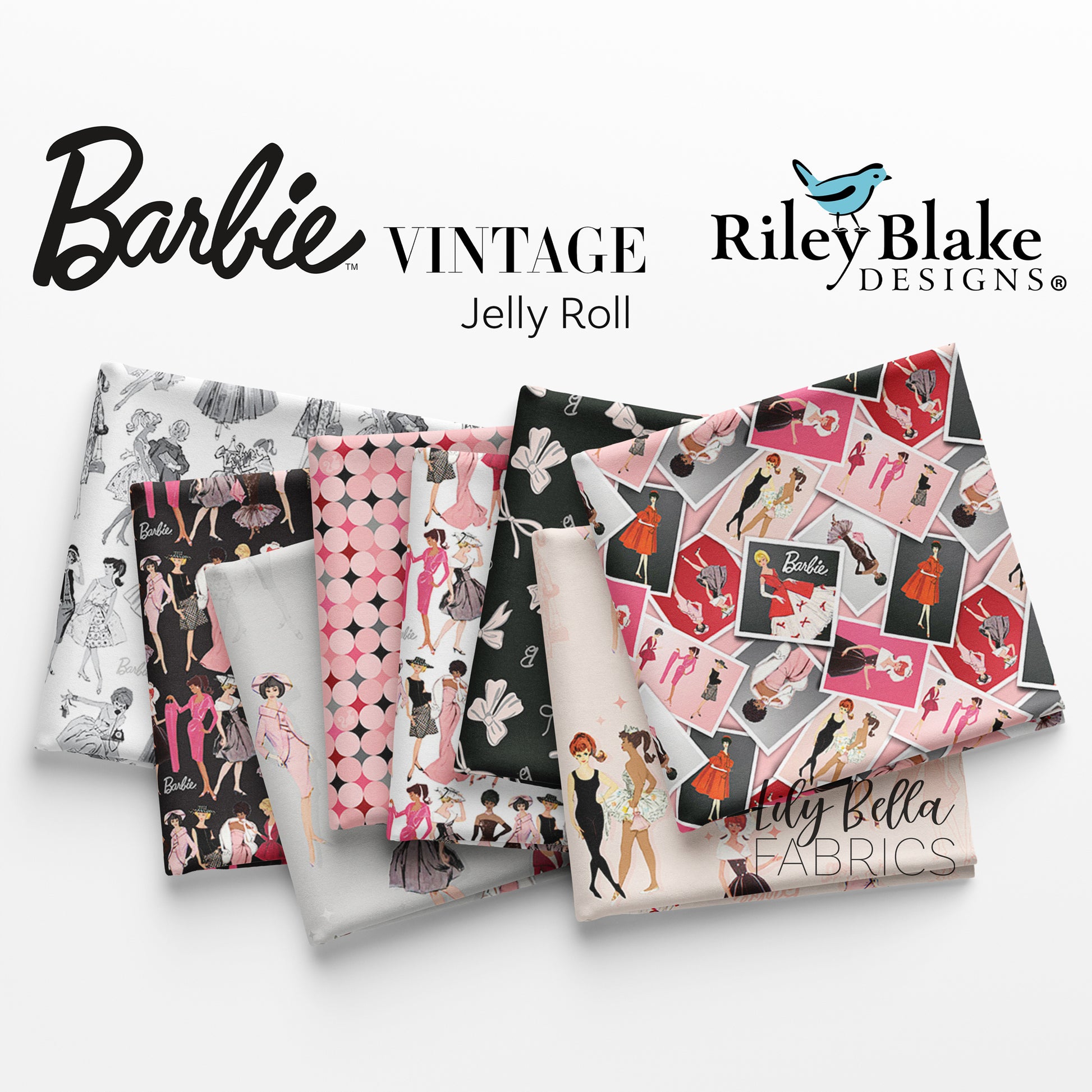 Barbie™ Vintage Rolie Polie (40 pieces) for Riley Blake Designs (RP-16890-40)