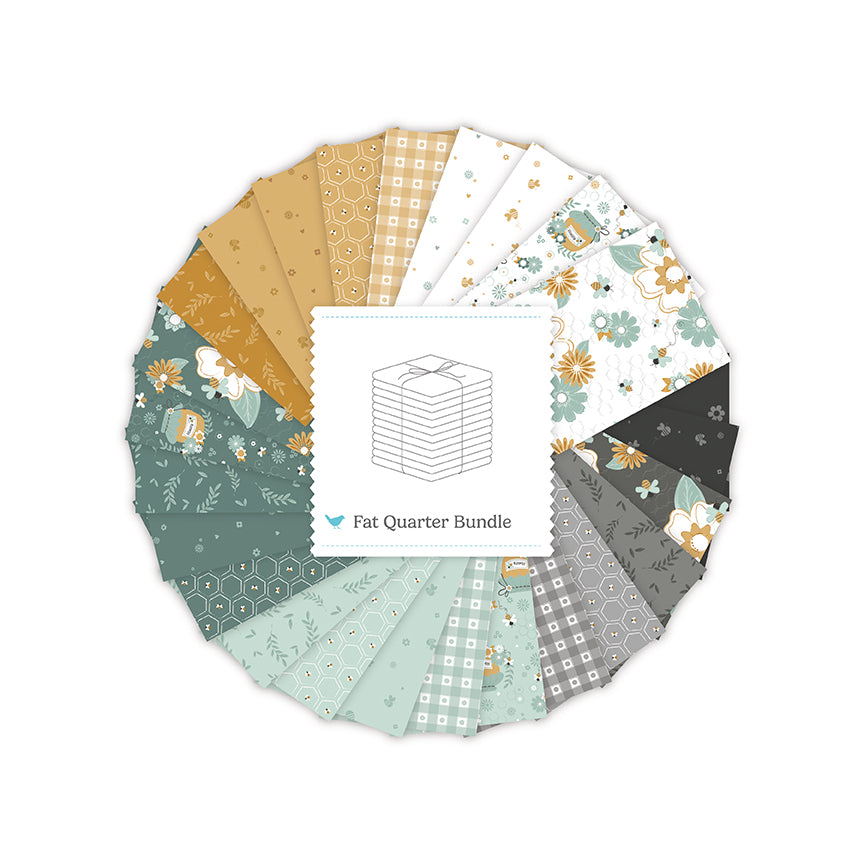 Bees and Blossoms Fat Quarter Bundle (25 pieces) by Lindsey Weight for Riley Blake Designs (FQ-18430-25)