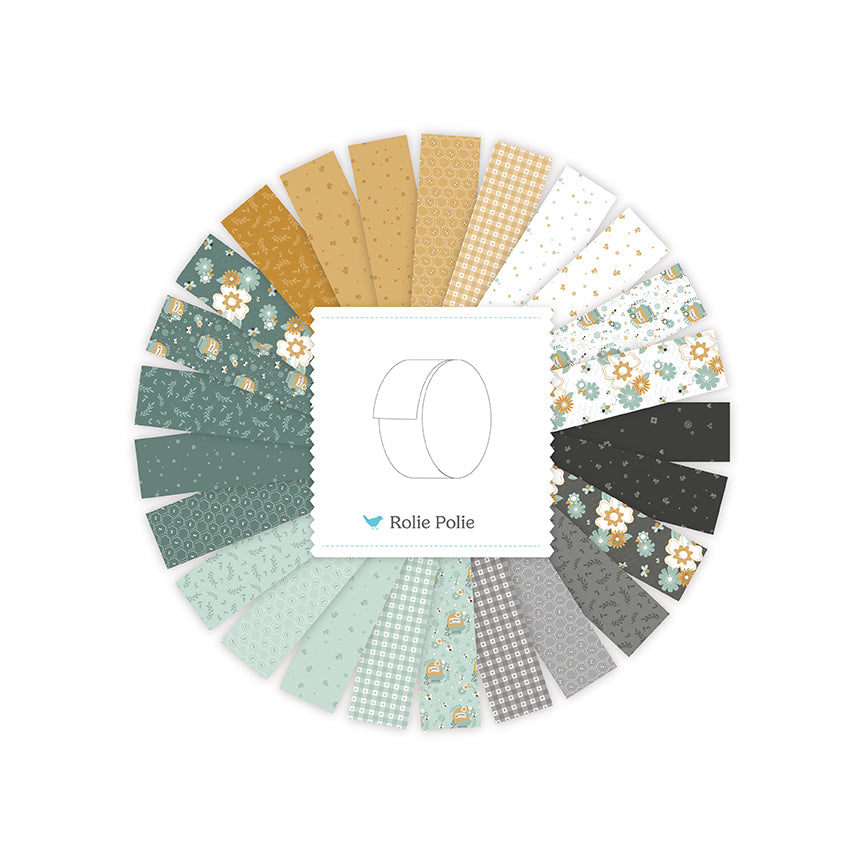 Bees and Blossoms Rolie Polie (40 pieces) by Lindsey Weight for Riley Blake Designs (RP-18430-40)