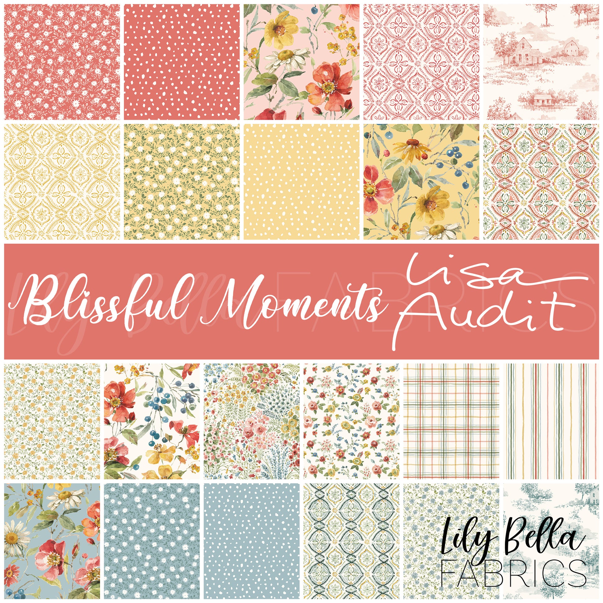 Blissful Moments Fabric Collection by Lisa Audit for Riley Blake Designs at Lily Bella Fabrics