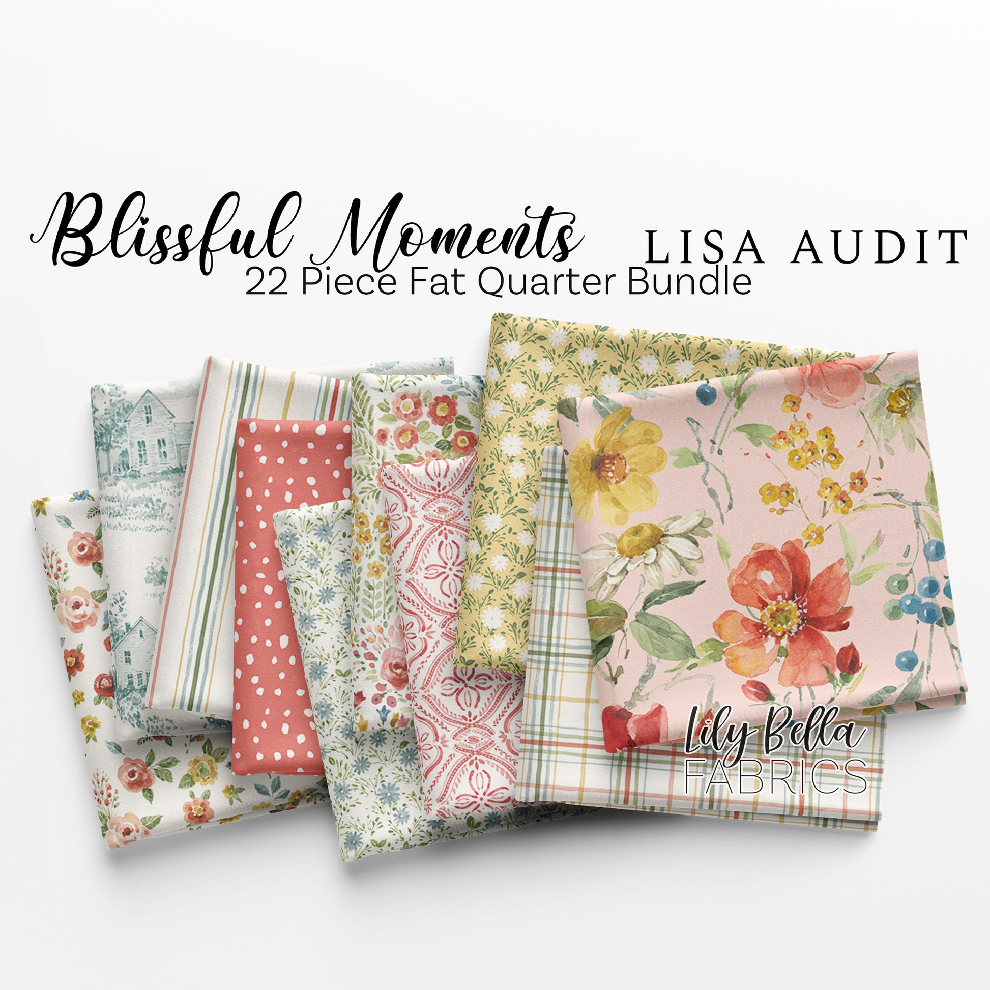 Blissful Moments Fat Quarter Bundle (22 pieces) by Lisa Audit for Riley Blake Designs (FQ-18190-22)