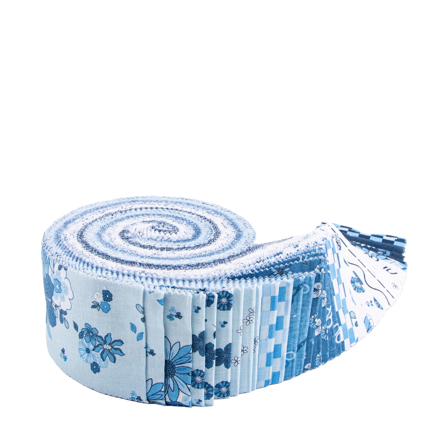 Blue Blooms and Threads Rolie Polie (40 pieces) by Christopher Thompson for Riley Blake Designs (RP-17120-40)