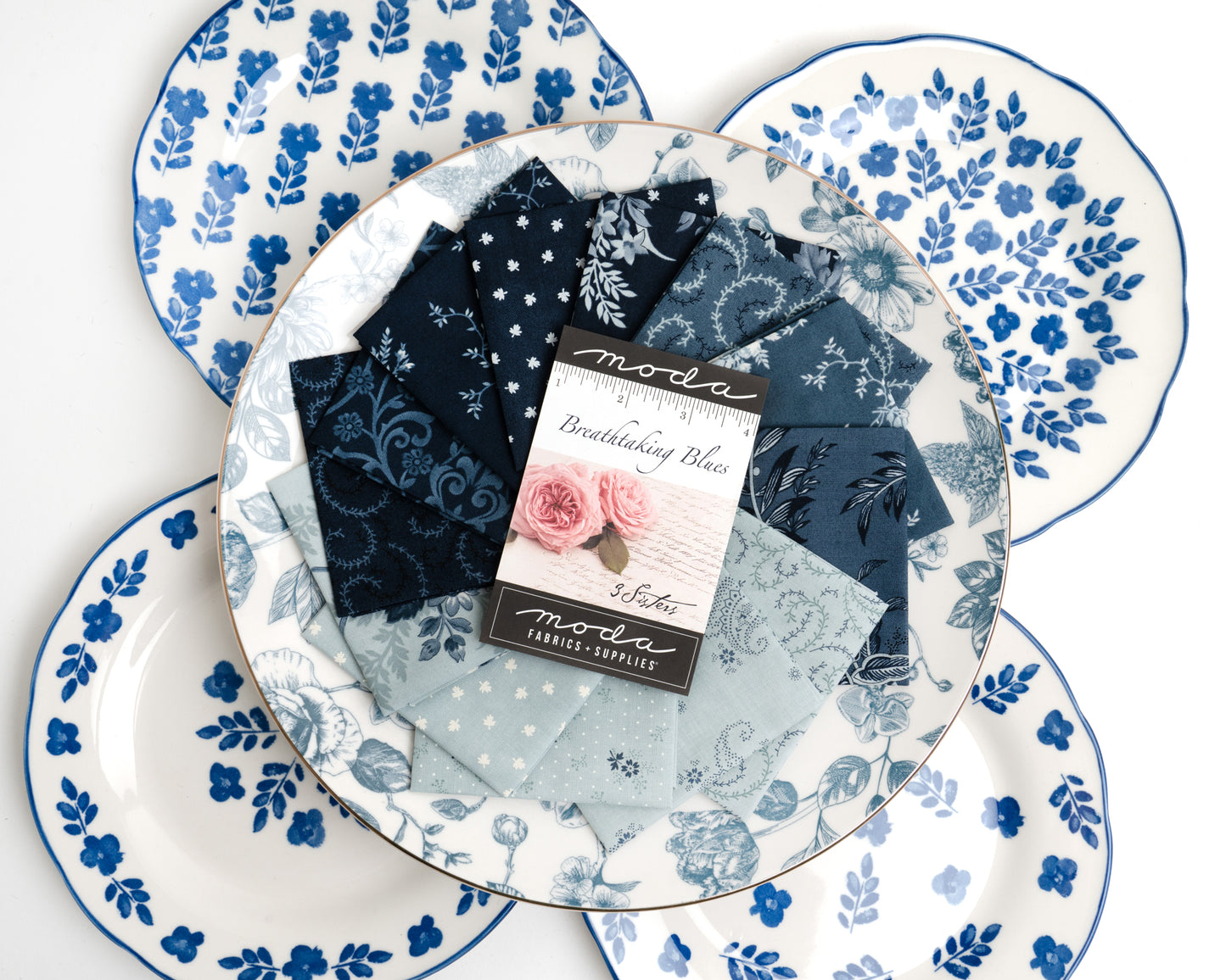 Breathtaking Blues Fabric Collection by 3 Sisters for Moda at Lily Bella Fabrics