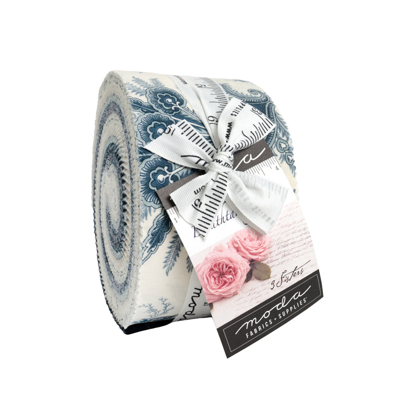 Breathtaking Blues Jelly Roll (40 pieces) by 3 Sisters for Moda (44400JR)