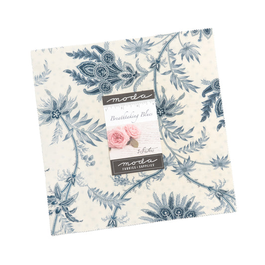 Breathtaking Blues Layer Cake (42 pieces) by 3 Sisters for Moda (44400LC)