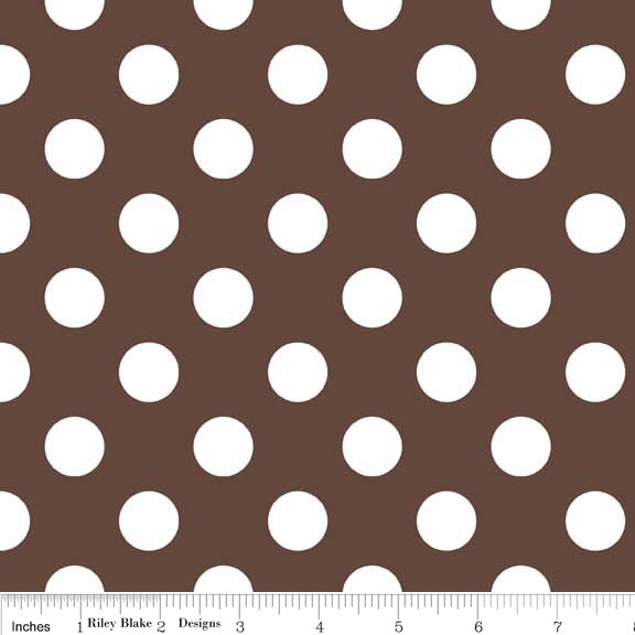 Medium Dots in Brown - Fat Quarter - Cotton Dots by The RBD Designers for Riley Blake