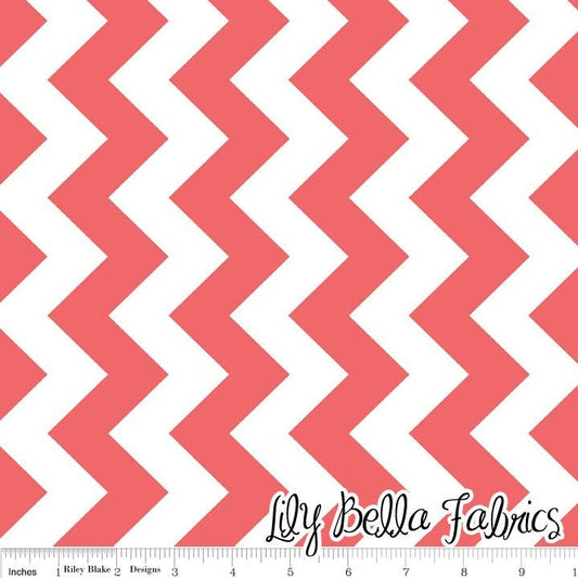 Medium Chevron in Rouge - 1/2 Yard - Chevron Cottons by The RBD Designers for Riley Blake