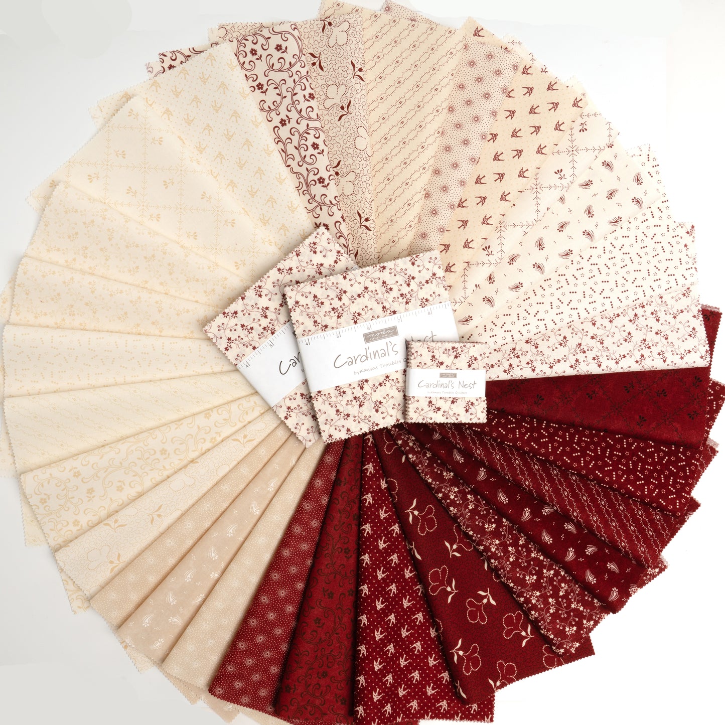 Cardinal's Nest Fabric Collection by Kansas Troubles Quilters for Moda at Lily Bella Fabrics