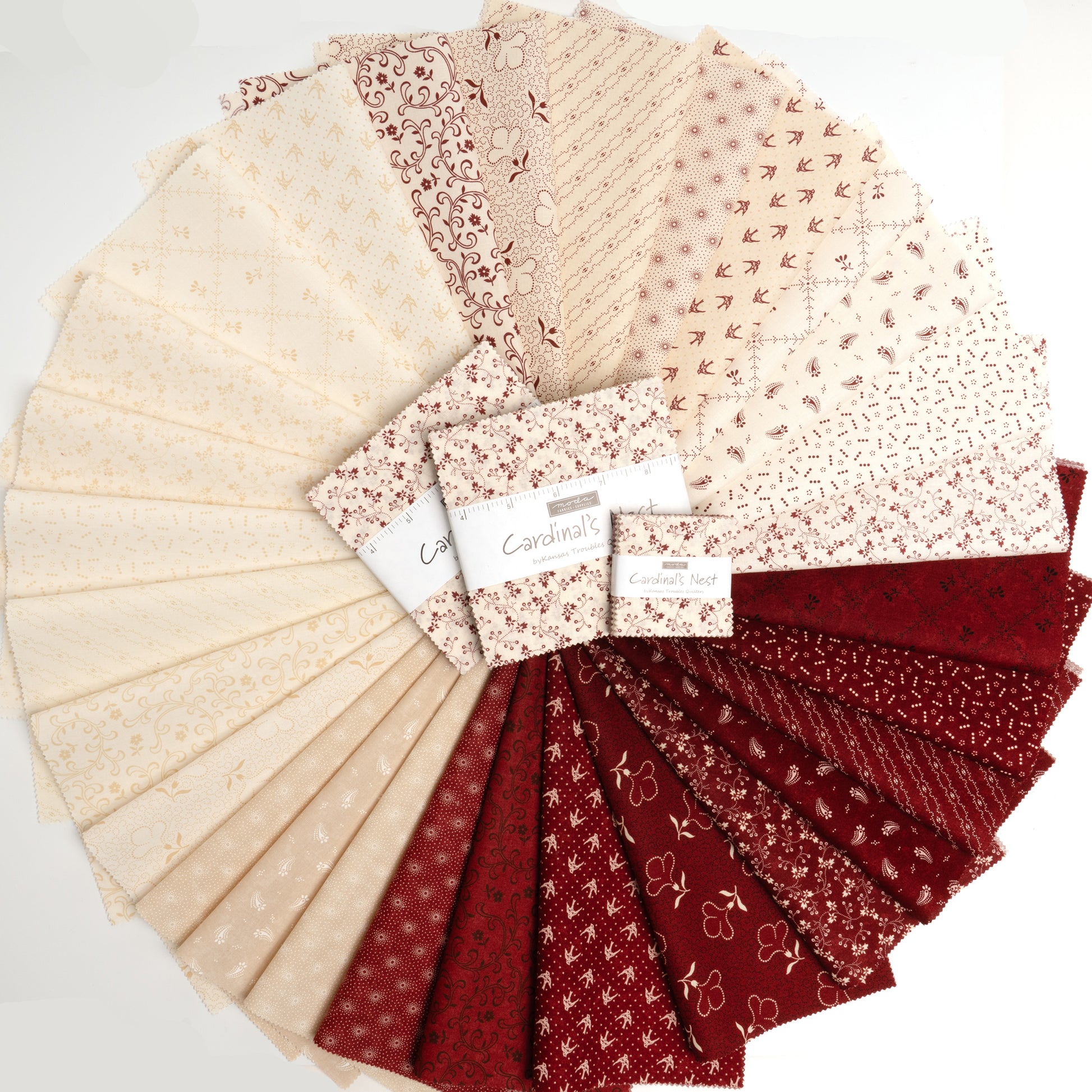 Cardinal's Nest Fabric Collection by Kansas Troubles Quilters for Moda at Lily Bella Fabrics