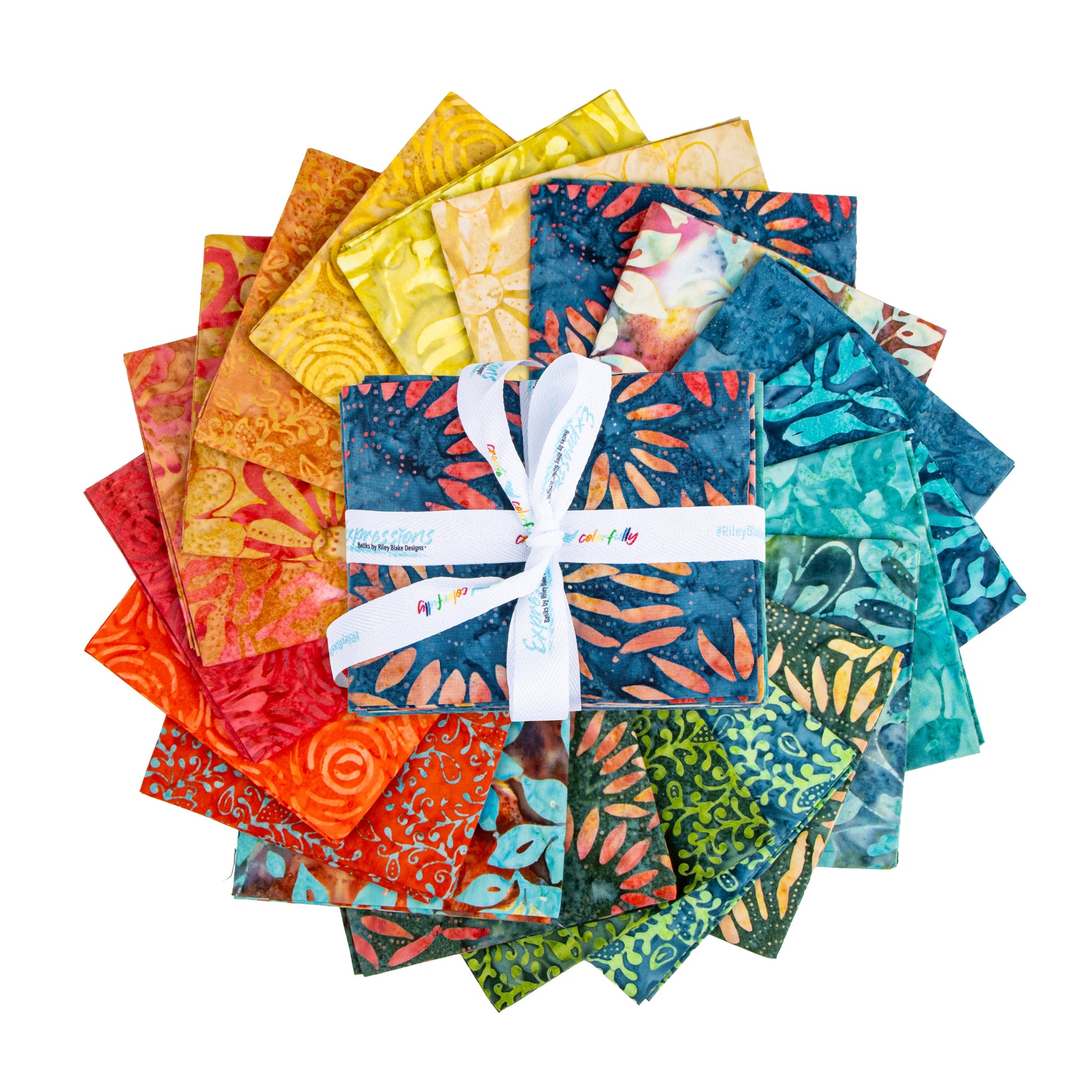 Carnival Glass Expressions Batiks Fat Quarter Bundle (20 pieces) by Riley Blake Designs (FQ-23366-20)