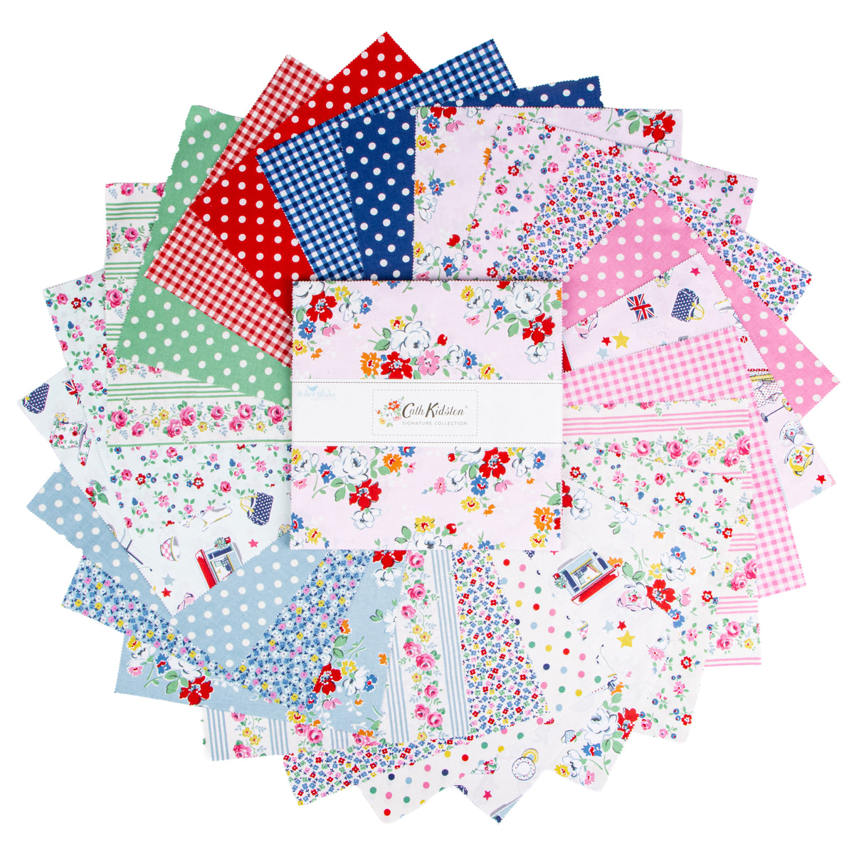 Cath Kidston Signature Collection 10 Inch Stacker (42 pieces) by Riley Blake Designs (10-18370-42)