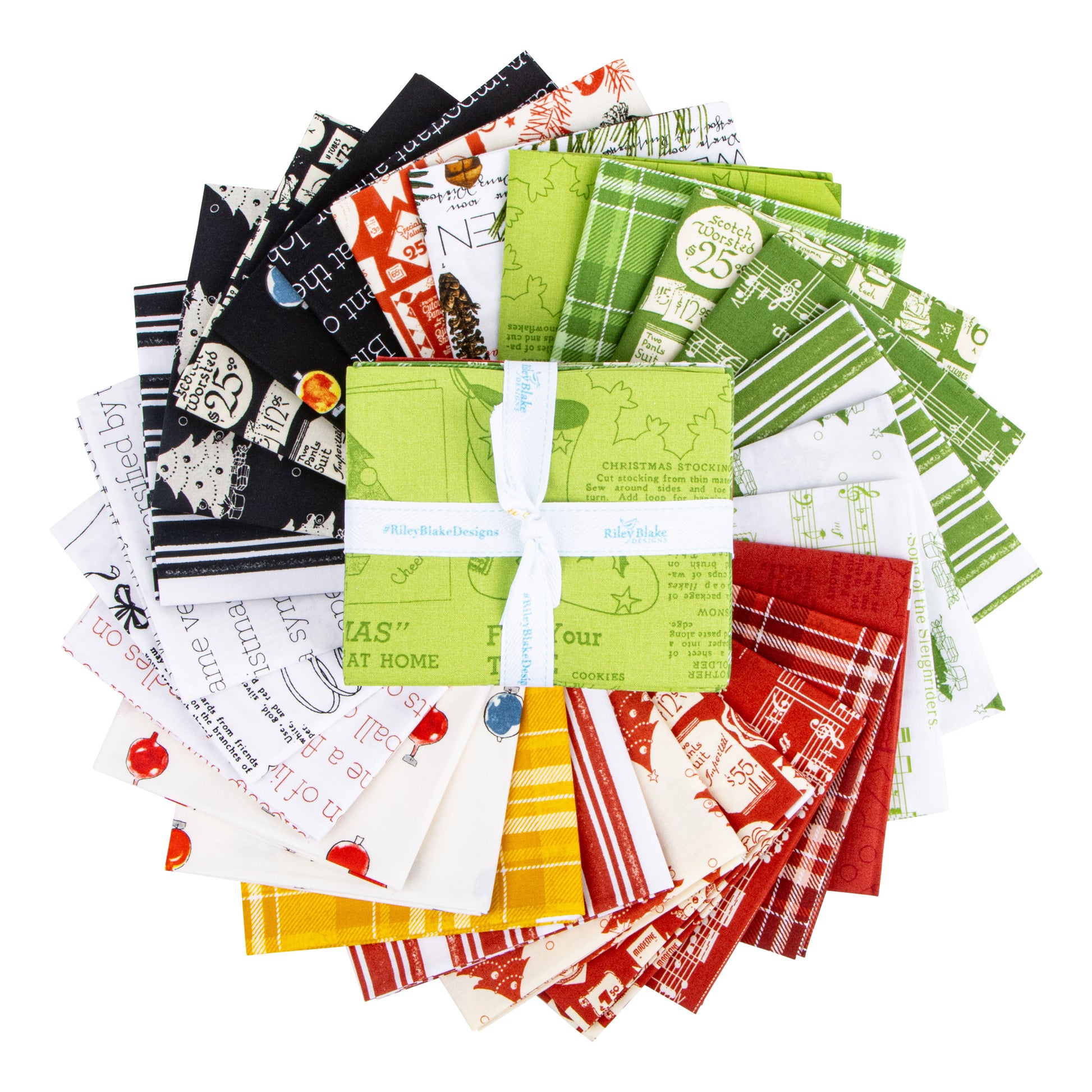 Classic Christmas Fat Quarter Bundle (26 pieces) by J. Wecker Frisch for Riley Blake Designs (FQ-16280-26)