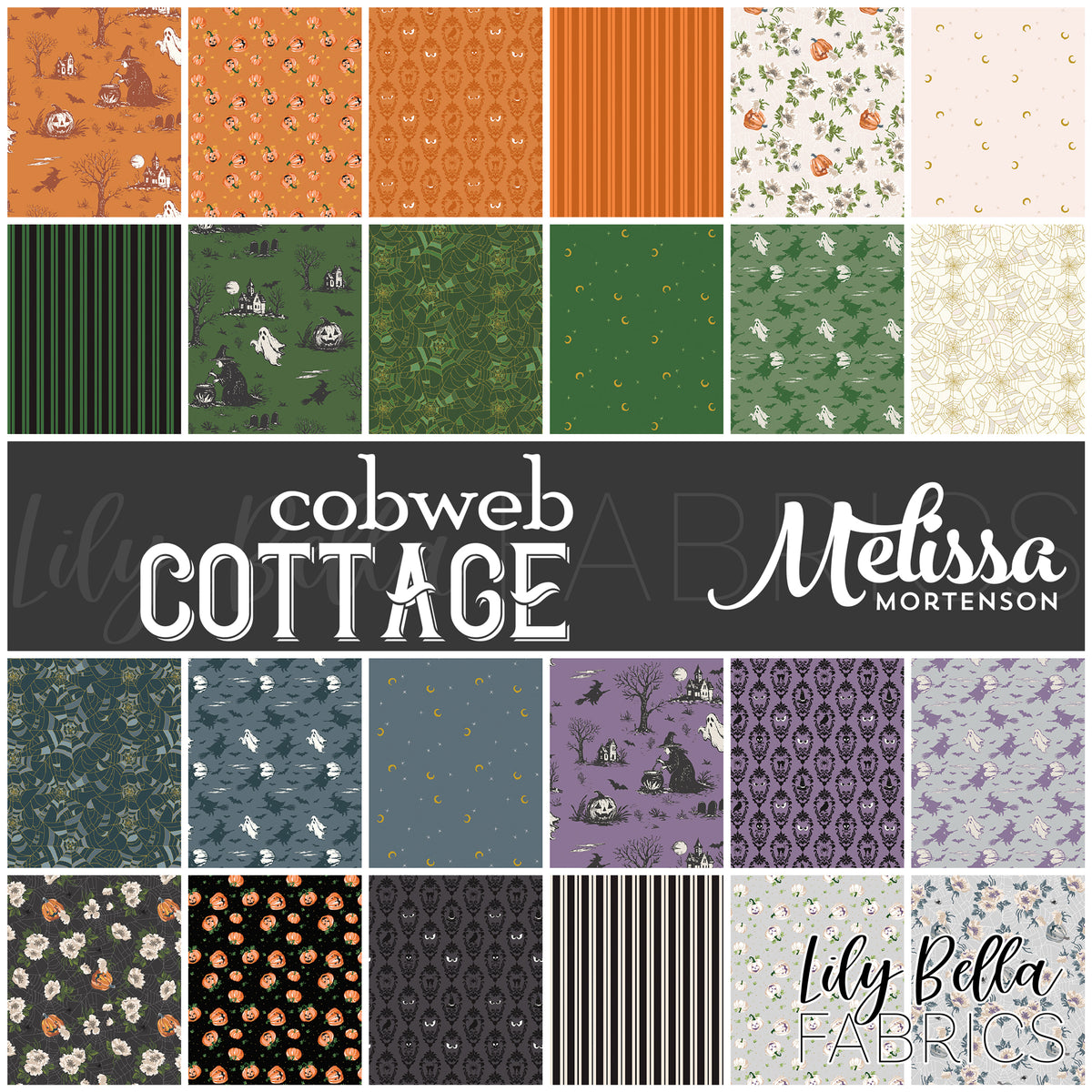 Cobweb Cottage Fabric Collection by Melissa Mortenson for Riley Blake Designs at Lily Bella Fabrics