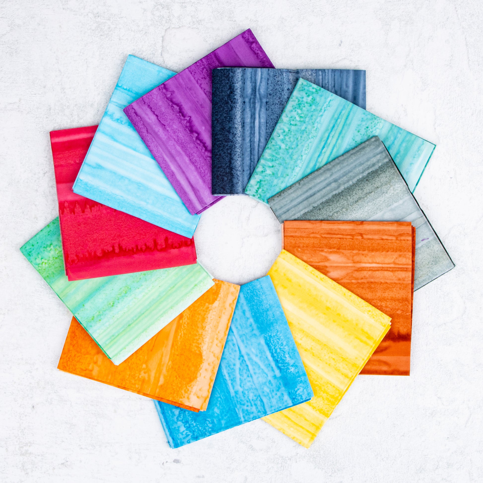 Color Fade Ombre Elementals Expressions Batiks Fat Quarter Bundle (11 pieces) by Riley Blake Designs (FQ-21201-11)