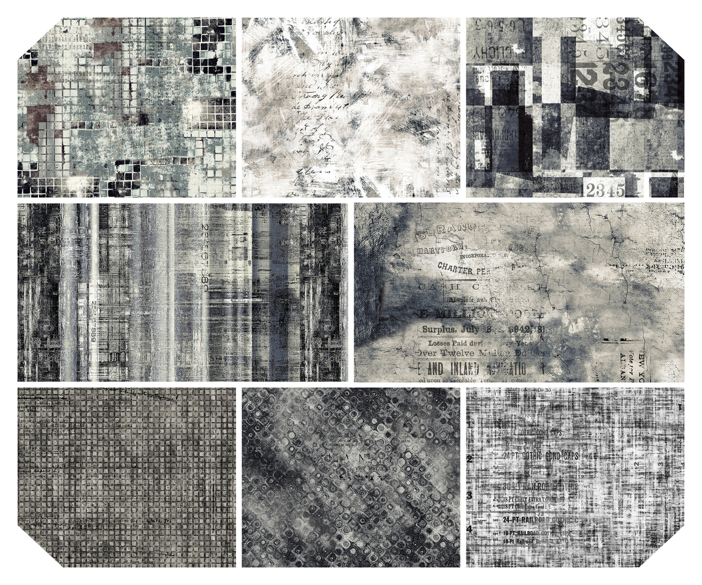 Contrast Fabric Collection by Tim Holtz Eclectic Elements for FreeSpirit Fabrics at Lily Bella Fabrics