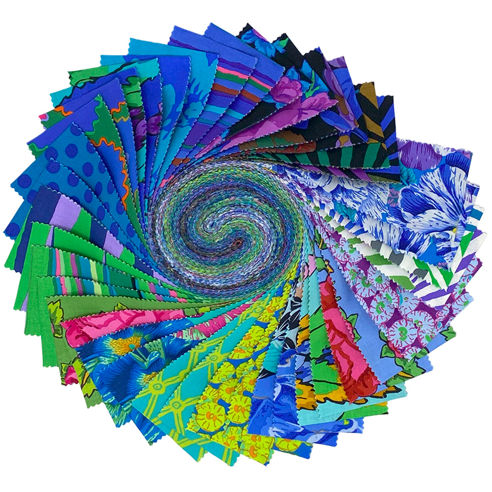 Cool - February 2026 Design Roll (40 pieces) by Kaffe Fassett Collective for FreeSpirit (FB4DRGP.FEB26COOL)