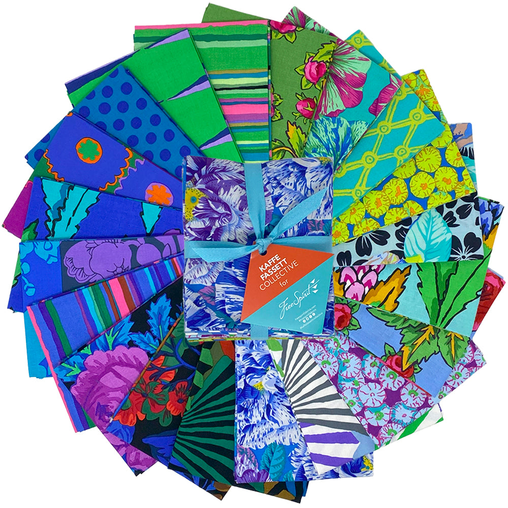 Cool - February 2026 Fat Quarter Bundle (20 pieces) by Kaffe Fassett Collective for FreeSpirit (FB4FQGP.FEB26COOL)