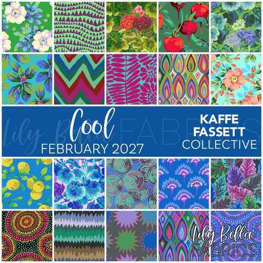 Cool - February 2027 Fabric Collection by Kaffe Fassett Collective for FreeSpirit Fabrics at Lily Bella Fabrics