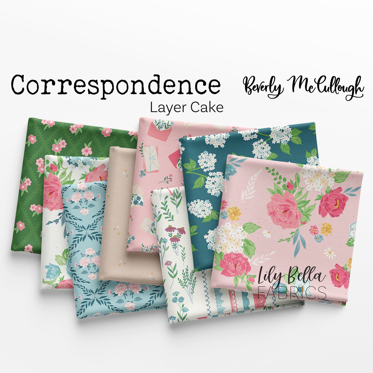Correspondence 10 Inch Stacker (42 pieces) by Beverly McCullough for Riley Blake Designs (10-17560-42)