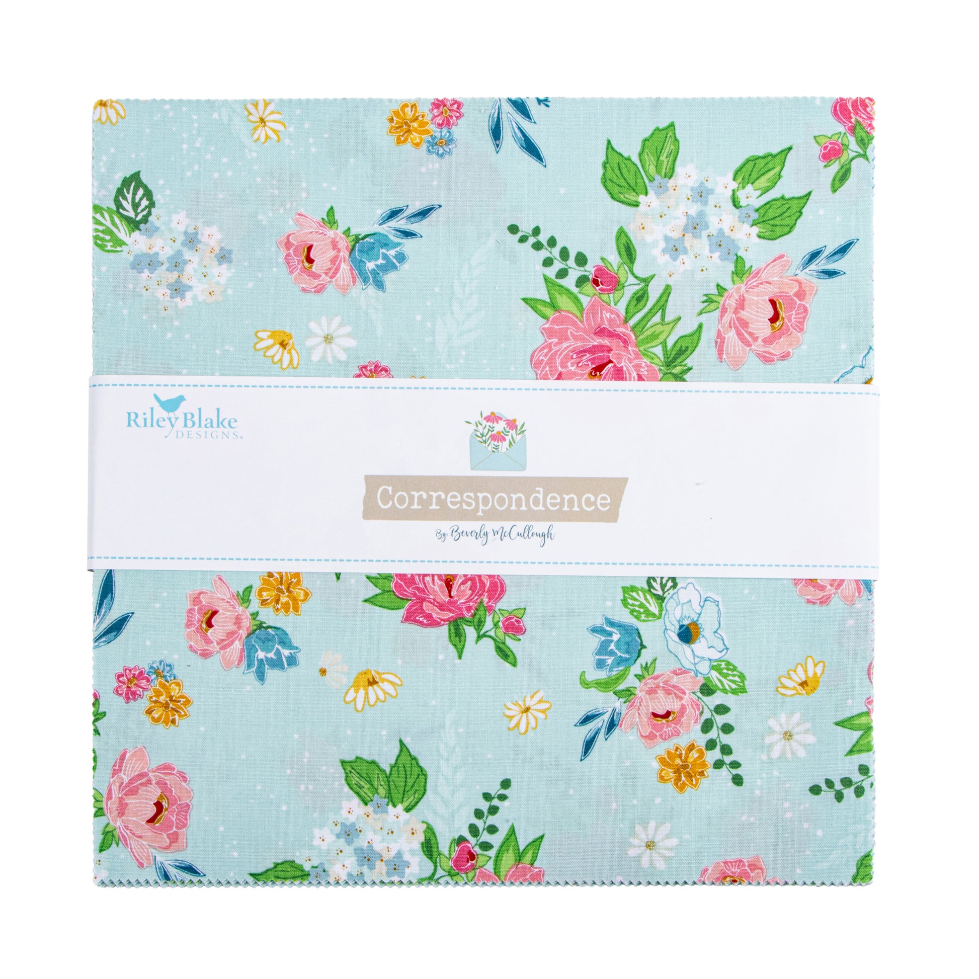 Correspondence 10 Inch Stacker (42 pieces) by Beverly McCullough for Riley Blake Designs (10-17560-42)