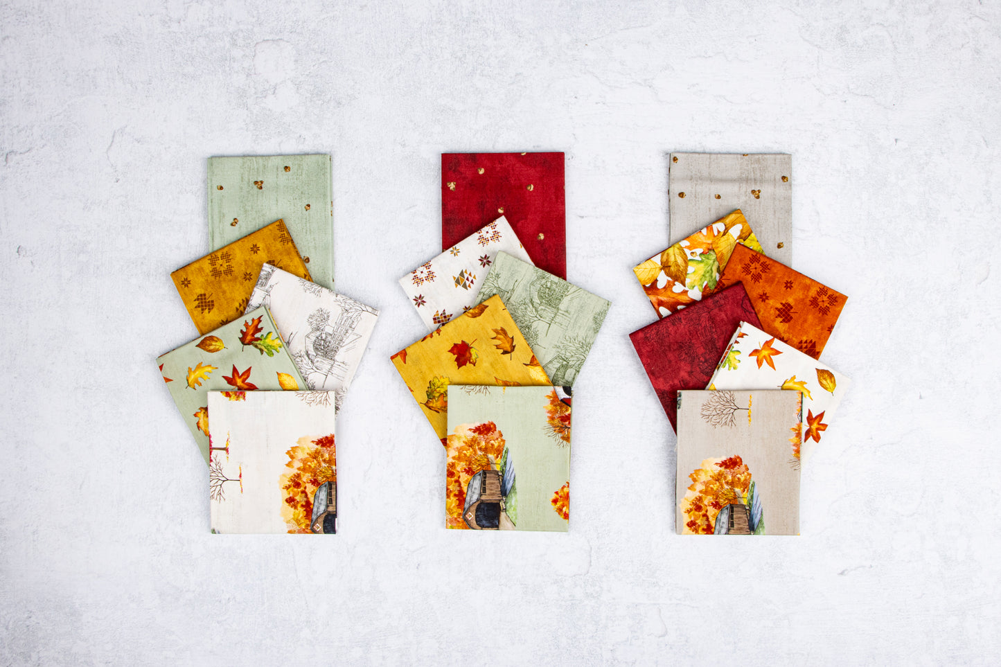 Covered Bridges in Fall Fat Quarter Bundle (16 pieces) by Tara Reed for Riley Blake Designs (FQ-16210-16)