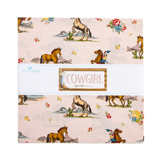 Cowgirl 10 Inch Stacker (42 pieces) by Echo Park Paper Co. for Riley Blake Designs (10-17480-42)